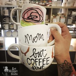 Art Moppet Studio - Pottery Painting during Open Studio