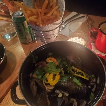 Sunday In Brooklyn - Cobanero mussels and addictive fries. - New American Near Me - Brooklyn, New York Sunday In Brooklyn - Cobanero mussels and addictive fries. - New American Near Me - Brooklyn, New York