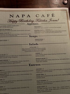 Menu photo 5 Napa Cafe Memphis, TN