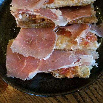 Pequeno Mercat - Toast with tomato jam and serrano ham - Tapas Bars Near Me - Chicago, Illinois