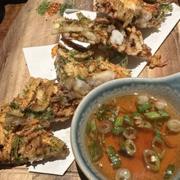 Iyasare Kakiage Tempura with black tiger shrimp