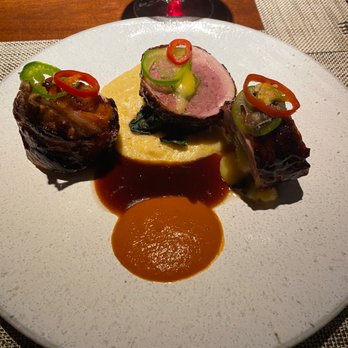 Bludorn - Bacon wrapped Quail - New American Near Me - Houston, Texas Bludorn - Bacon wrapped Quail - New American Near Me - Houston, Texas