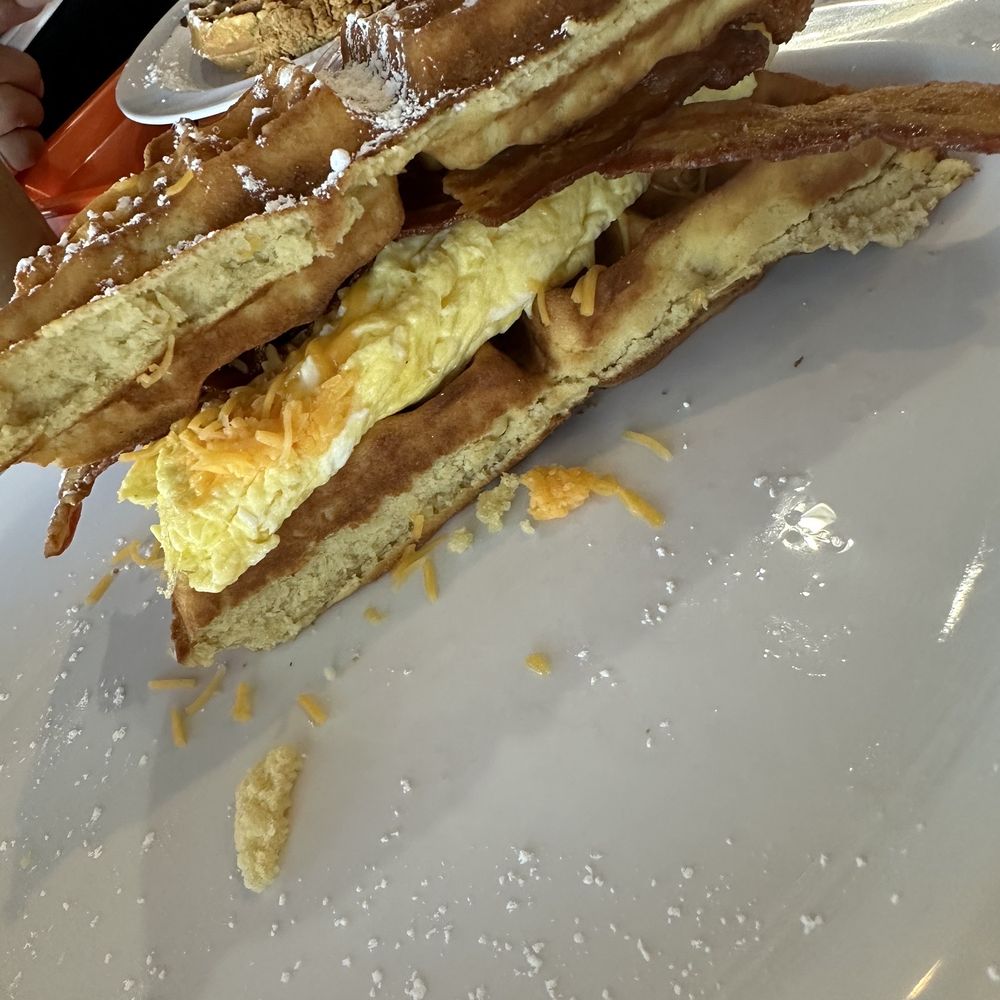 Wafflez-N-Creamz - Breakfast sandwich bacon egg and cheese - Ice Cream & Frozen Yogurt Near Me - Humble, Texas Wafflez-N-Creamz - Breakfast sandwich bacon egg and cheese - Ice Cream & Frozen Yogurt Near Me - Humble, Texas