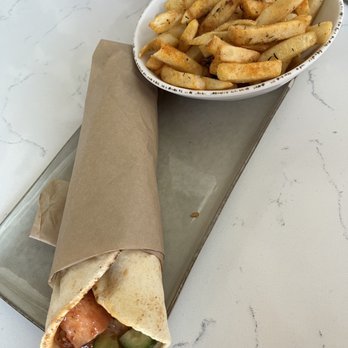Ammatoli - Labneh Wrap with fries - Mediterranean Near Me - Long Beach, California