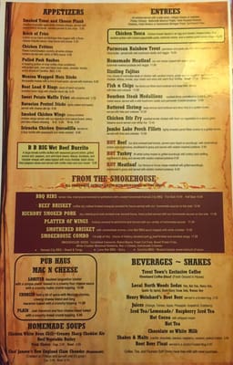 Menu photo 6 Trout Town Tavern & Eatery Kalkaska, MI Menu photo 6 Trout Town Tavern & Eatery Kalkaska, MI