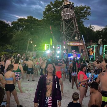 Typhoon Lagoon Surf Pool - bath robe - Water Parks Near Me - Orlando, Florida