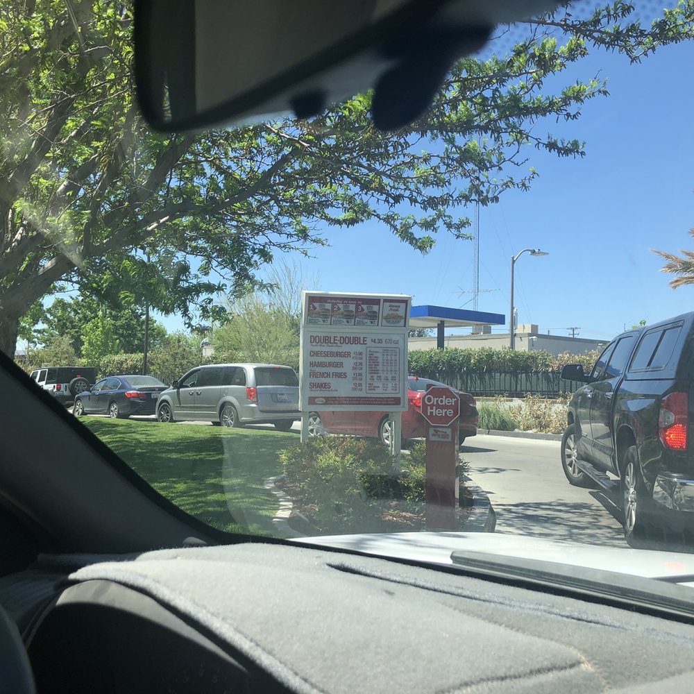 In-N-Out Burger - Even though about 30-40 cars ahead of us the line went quick. - Burgers Near Me - Lancaster, California In-N-Out Burger - Even though about 30-40 cars ahead of us the line went quick. - Burgers Near Me - Lancaster, California