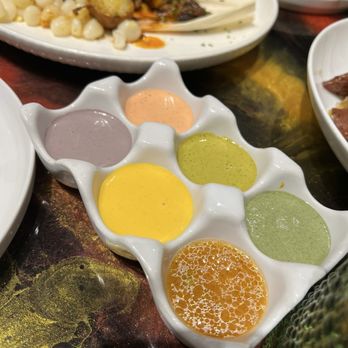 The Red Llama - Palette of Sauces! - Peruvian Near Me - Lone Tree, Colorado The Red Llama - Palette of Sauces! - Peruvian Near Me - Lone Tree, Colorado