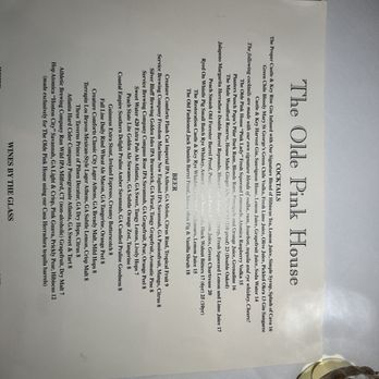 The Olde Pink House - Olde Pink House Wine Menu - 9/9/26 - Coffee & Tea Near Me - Savannah, Georgia The Olde Pink House - Olde Pink House Wine Menu - 9/9/26 - Coffee & Tea Near Me - Savannah, Georgia