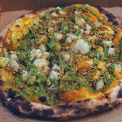 Happy Camper Pizza - Special - pumpkin and potato pizza. Image credit: Happy Camper