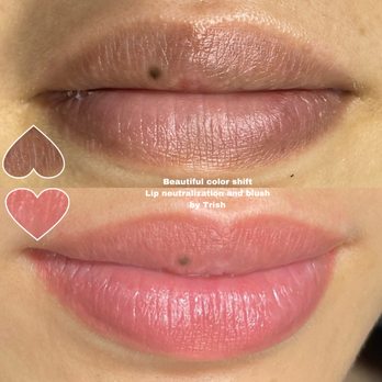 Fancy Nails - Dark lip neutralization  and lip blush to brighten up her lips. - Nail Salons Near Me - Richmond, Virginia
