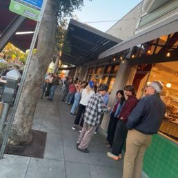 The line is a few doors down & around the corner The line is a few doors down & around the corner