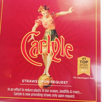 Carlyle - Straws only upon request. More local establishments should follow their lead. - New American Near Me - Arlington, Virginia