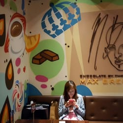 Max Brenner - Enjoying a bit of a rest after a long day of travel. Bring on the chocolate coma!