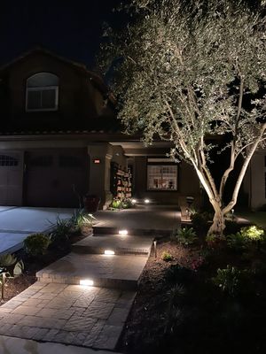 Paver/Concrete Steps with Lighting - These are samples of the different styles of steps we install with lighting leading up to your home. Paver/Concrete Steps with Lighting - These are samples of the different styles of steps we install with lighting leading up to your home.