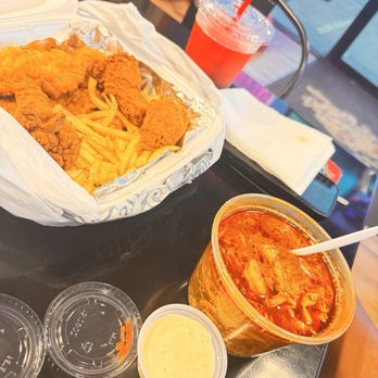 Kick’n Flavor - Fish and gumbo along with french fries - Cajun/Creole Near Me - Houston, Texas Kick’n Flavor - Fish and gumbo along with french fries - Cajun/Creole Near Me - Houston, Texas