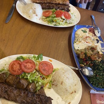 Istanbul Bay - Lamb Shish and Adana Kebab Combination, Mixed Appetizers, Lamb and Chicken Adana Kebab Combination - Turkish Near Me - Brooklyn, New York