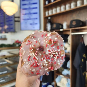 Parlor Doughnuts - Carnival donut with Strawberry Frosting - Donuts Near Me - McKinney, Texas Parlor Doughnuts - Carnival donut with Strawberry Frosting - Donuts Near Me - McKinney, Texas