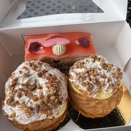 Lychee Rose Entremet and Vanilla Paris Brest Lychee Rose Entremet and Vanilla Paris Brest