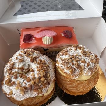 Douceur de France - Lychee Rose Entremet and Vanilla Paris Brest - Bakeries Near Me - Marietta, Georgia Douceur de France - Lychee Rose Entremet and Vanilla Paris Brest - Bakeries Near Me - Marietta, Georgia