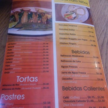 Mexico Restaurant - Back of menu! - Mexican Near Me - Passaic, New Jersey