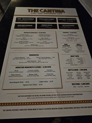 Menu photo 4 The Cantina Las Vegas, NV