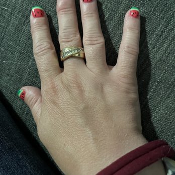 Organic Nails - Watermelon design - Nail Salons Near Me - Arlington Heights, Illinois Organic Nails - Watermelon design - Nail Salons Near Me - Arlington Heights, Illinois