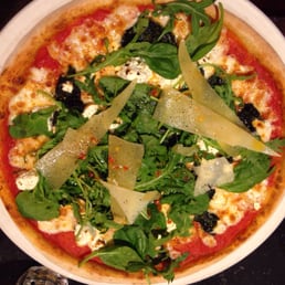 Today's pizza :) feta, rocket and chilli oil
