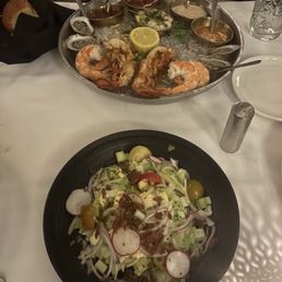 salad and seafood platter salad and seafood platter