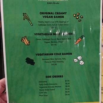 Mr Ramen - another menu shot - Ramen Near Me - Los Angeles, California