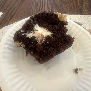 Tim Hortons - The inside of the yummy Hot Cocoa Crumble muffin - marshmallow - Coffee Roasteries Near Me - Suwanee, Georgia Tim Hortons - The inside of the yummy Hot Cocoa Crumble muffin - marshmallow - Coffee Roasteries Near Me - Suwanee, Georgia