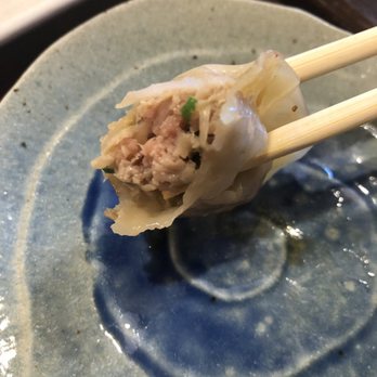 Wagaya - Inside the pan fried gyoza - Ramen Near Me - Honolulu, Hawaii