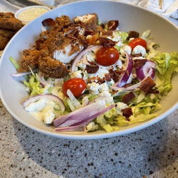 AJ Bombers - Wedge Salad w/ fried chicken - Burgers Near Me - Milwaukee, Wisconsin