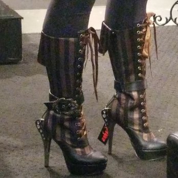 The New York Xchange - Beautiful steampunk boots with a lot of attention to detail. Too pricey ($180) for me this time but wow!! - Women's Clothing Near Me - Seattle, Washington