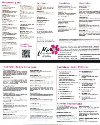 Menu photo 4 El Mirasol Restaurant Palm Springs, CA Menu photo 4 El Mirasol Restaurant Palm Springs, CA