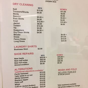 Susie's Dry Cleaners - Prices - Sewing & Alterations Near Me - Miami, Florida Susie's Dry Cleaners - Prices - Sewing & Alterations Near Me - Miami, Florida