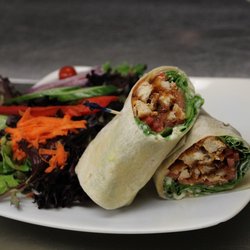 Gardens & Fields Restaurant - Chicken Caesar Wrap with Garden Salad