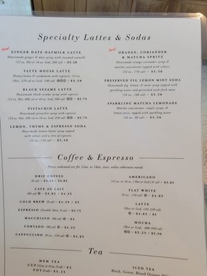 Menu photo 8 Tatte Bakery & Cafe | Summer St Boston, MA