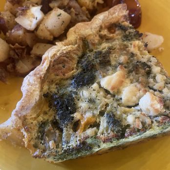 Farmhouse Cafe and Bakery - Broccoli quiche for breakfast - Cafes Near Me - Taos, New Mexico