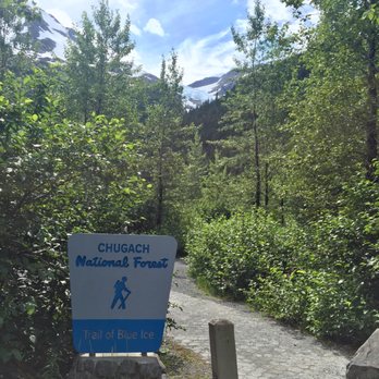Trail of Blue Ice - Trail of Blue Ice Trailhead in the Chugach National Forest - Hiking Near Me - Anchorage, Alaska Trail of Blue Ice - Trail of Blue Ice Trailhead in the Chugach National Forest - Hiking Near Me - Anchorage, Alaska