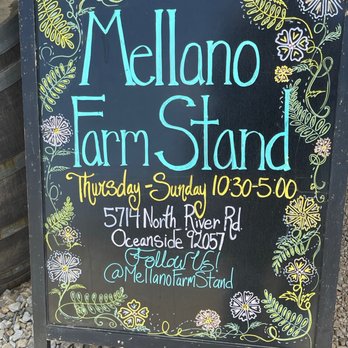 Mellano Farm Stand - Great chalk art by one of the gals. - Farmers Market Near Me - Oceanside, California Mellano Farm Stand - Great chalk art by one of the gals. - Farmers Market Near Me - Oceanside, California