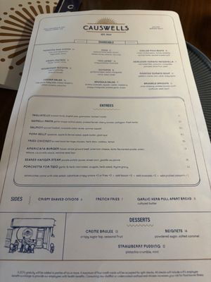Menu photo 1 Causwells Menlo Park, CA
