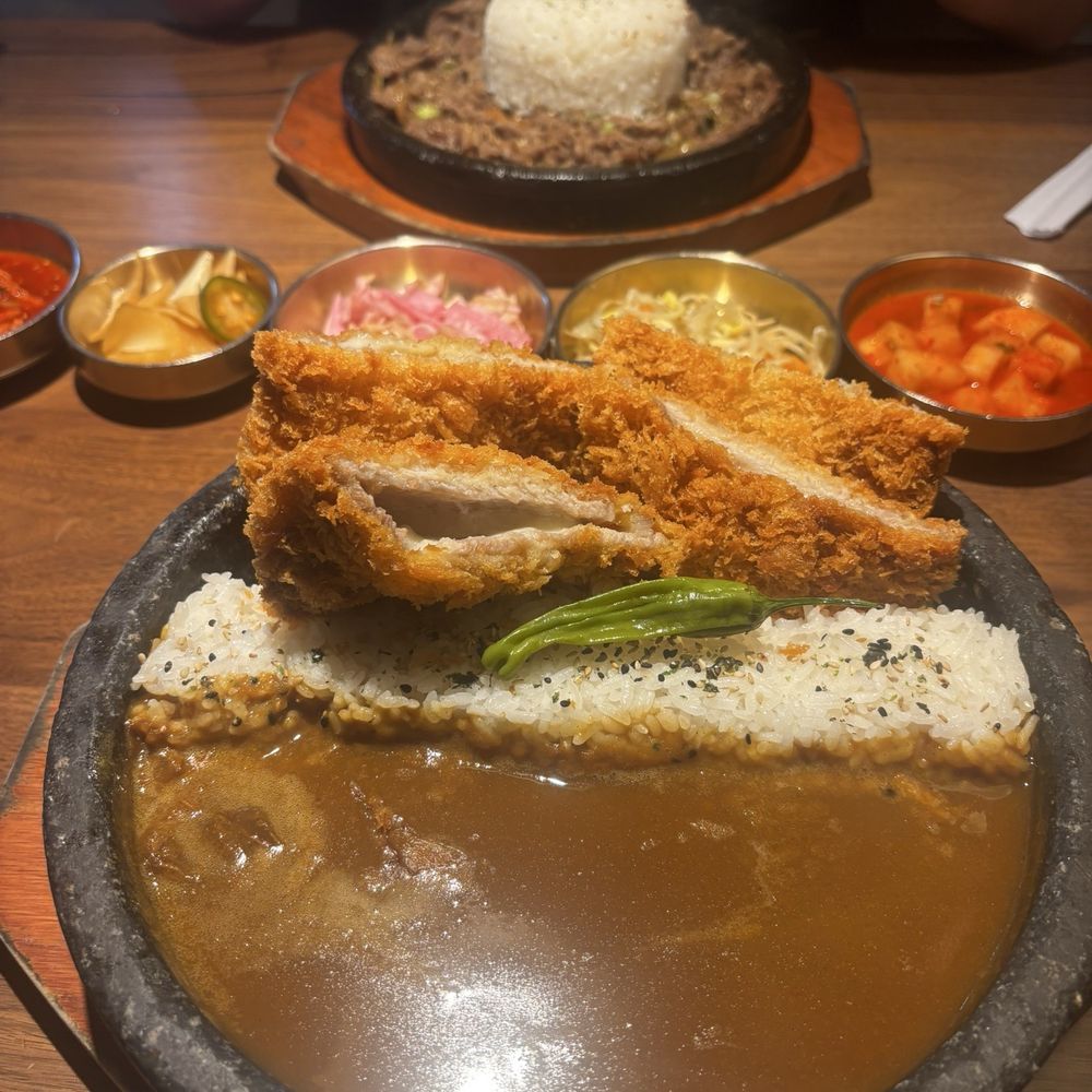 Jin Cook - Pork K6. Cheese Curry Katsu and H6. Bulgogi Hot Stone - Korean Near Me - Northridge, California Jin Cook - Pork K6. Cheese Curry Katsu and H6. Bulgogi Hot Stone - Korean Near Me - Northridge, California