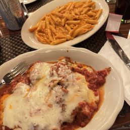 Chicken Parmigiana and Penne Alla Vodka