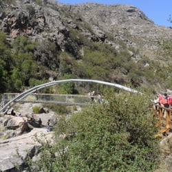 Parque Nacional Quebrada del Condorito - El puente para cruzar al otro lado de la quebrada