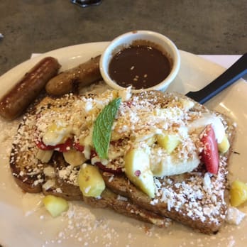 Turning Point - Hawaiian French Toast with sausage. - Breakfast & Brunch Near Me - Brick, New Jersey Turning Point - Hawaiian French Toast with sausage. - Breakfast & Brunch Near Me - Brick, New Jersey