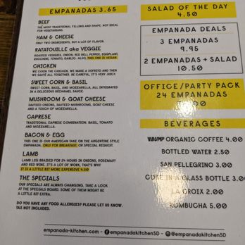 Empanada Kitchen - Menu - Empanadas Near Me - San Diego, California Empanada Kitchen - Menu - Empanadas Near Me - San Diego, California