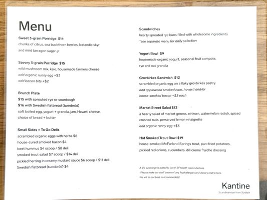 Menu photo 3 Kantine San Francisco, CA Menu photo 3 Kantine San Francisco, CA