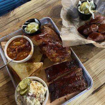 Gettin' Basted - BBQ ribs, chicken , potatoe salad, beans , and sausage - Barbeque Near Me - Branson, Missouri Gettin' Basted - BBQ ribs, chicken , potatoe salad, beans , and sausage - Barbeque Near Me - Branson, Missouri