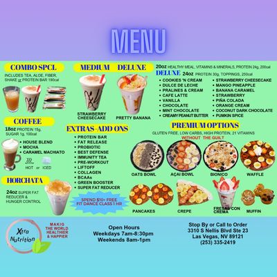 Menu photo 2 Xtra Nutrition Las Vegas, NV Menu photo 2 Xtra Nutrition Las Vegas, NV